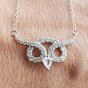 STERLING SILVER OWL NECKLACE
